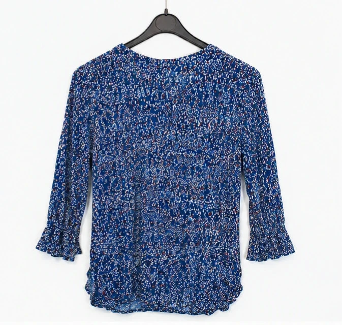 Blouse Armand Thiery vloeiend met blauwe print – Maat M – Super staat – photo 3